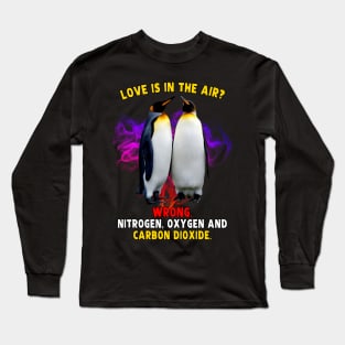 Funny And Cute Valentines Day Penguin Meme For Valentine Lover Long Sleeve T-Shirt